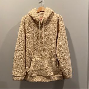 Brooklyn Cloth Pullover Hoodie Sherpa - Biscuit